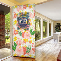 Personalized Hawaii School Club Back To Class Door Cover Retro Tropical Hibiscus Pattern With Open Notebook TS04 - Polynesian Pride