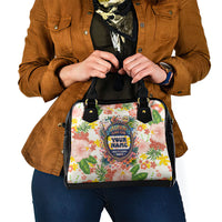 Personalized Hawaii School Club Back To Class Shoulder Handbag Retro Tropical Hibiscus Pattern With Open Notebook TS04 - Polynesian Pride