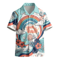 Personalized Hawaii Back To School Kid Hawaiian Shirt Retro Rainbow Sun with Tropical Hibiscus Flowers TS04 - Polynesian Pride