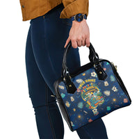 Personalized Hawaii Back To School Aloha Learning Shoulder Handbag Retro Rainbow open Notebook with Pineapple and Hibiscus Flowers TS04 - Polynesian Pride