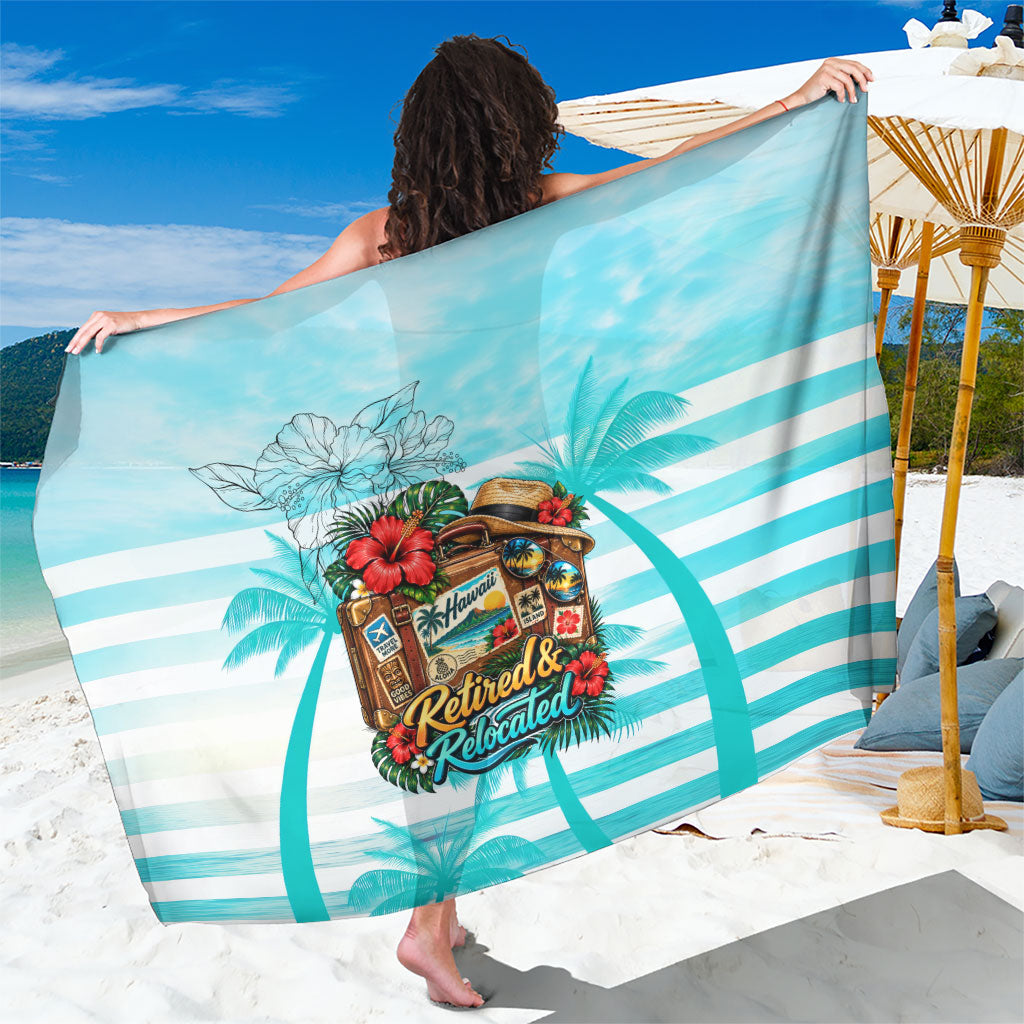 Out Of Office Retired Relocated Sarong Tropical Island Hawaiian Beach Sunset Sunglasses Suitcase