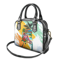 Hawaii Retirement Vacation Shoulder Handbag Tropical Sunset Beach Pink Flamingo Surfboard Palm Tree TS04 - Polynesian Pride