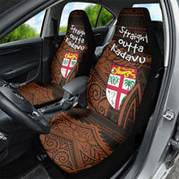 Straight Outta Kadavu Fiji Car Seat Cover Tribal Polynesian Tattoo Coat Of Arms Flag TS04 - Polynesian Pride