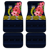 Kiribati Car Mats Tropical Pink Hibiscus Flowers Polynesian Tribal TS04 - Polynesian Pride