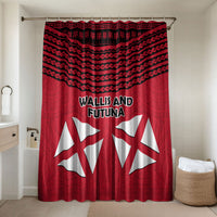 Wallis And Futuna Bathroom Set Polynesian Tattoo Flag Map TS04 Shower Curtain Only Red Black - Polynesian Pride
