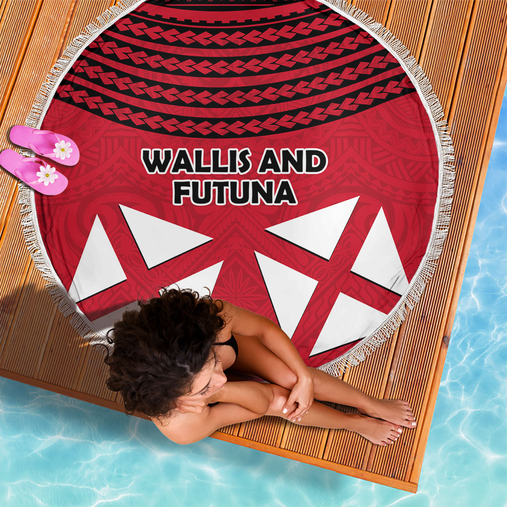 Wallis And Futuna Beach Blanket Polynesian Tattoo Flag Map TS04 - Polynesian Pride