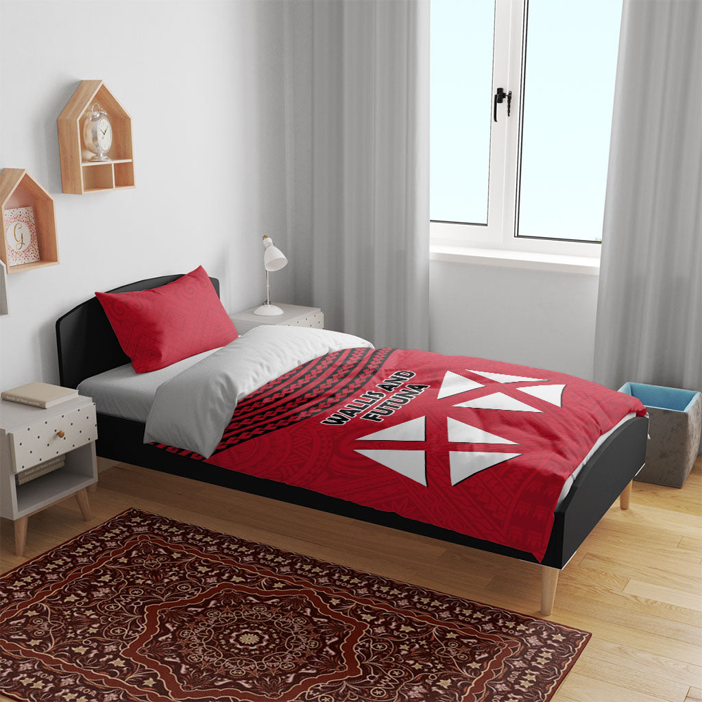 Wallis And Futuna Bedding Set Polynesian Tattoo Flag Map TS04 - Polynesian Pride