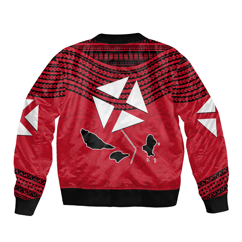 Wallis And Futuna Bomber Jacket Polynesian Tattoo Flag Map TS04 - Polynesian Pride