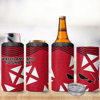 Wallis And Futuna 4 in 1 Can Cooler Tumbler Polynesian Tattoo Flag Map TS04 - Polynesian Pride