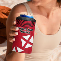 Wallis And Futuna 4 in 1 Can Cooler Tumbler Polynesian Tattoo Flag Map TS04 - Polynesian Pride