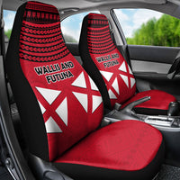 Wallis And Futuna Car Seat Cover Polynesian Tattoo Flag Map TS04 - Polynesian Pride