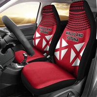 Wallis And Futuna Car Seat Cover Polynesian Tattoo Flag Map TS04 - Polynesian Pride