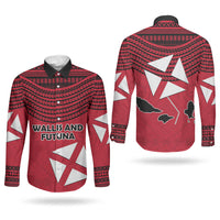 Wallis And Futuna Couples Matching Mermaid Dress and Long Sleeve Button Shirt Polynesian Tattoo Flag Map TS04 - Polynesian Pride