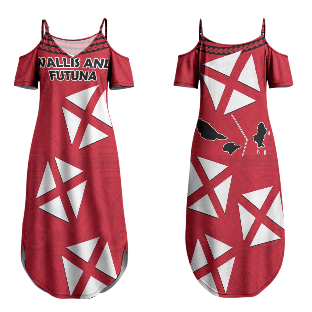 Wallis And Futuna Couples Matching Summer Maxi Dress and Hawaiian Shirt Polynesian Tattoo Flag Map TS04 - Polynesian Pride