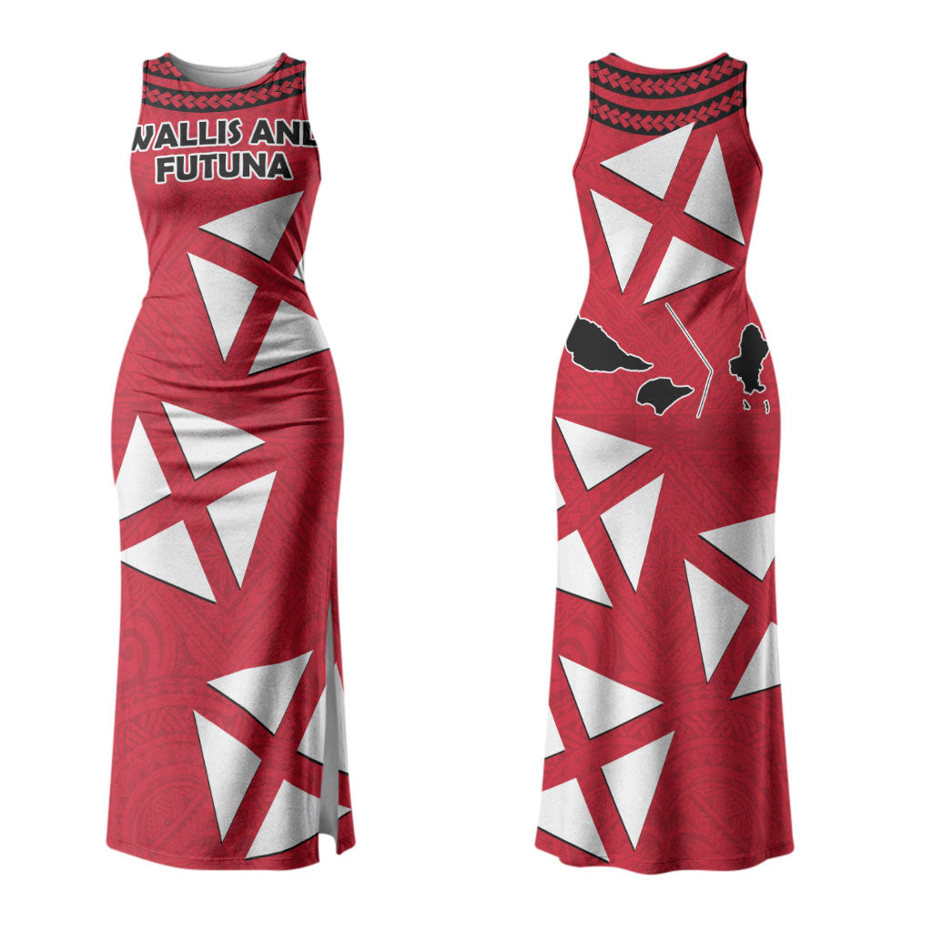 Wallis And Futuna Couples Matching Tank Maxi Dress and Hawaiian Shirt Polynesian Tattoo Flag Map TS04 - Polynesian Pride