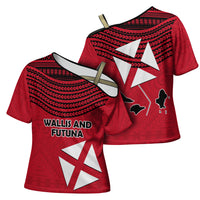 Wallis And Futuna Cross Shoulder Shirt Polynesian Tattoo Flag Map TS04 - Polynesian Pride