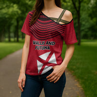 Wallis And Futuna Cross Shoulder Shirt Polynesian Tattoo Flag Map TS04 - Polynesian Pride