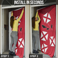 Wallis And Futuna Door Cover Polynesian Tattoo Flag Map TS04 - Polynesian Pride