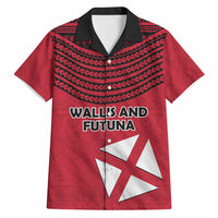 Wallis And Futuna Hawaiian Shirt Polynesian Tattoo Flag Map TS04 Red Black - Polynesian Pride