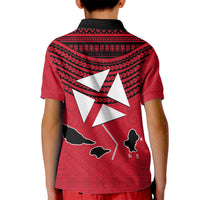 Wallis And Futuna Kid Polo Shirt Polynesian Tattoo Flag Map TS04 - Polynesian Pride