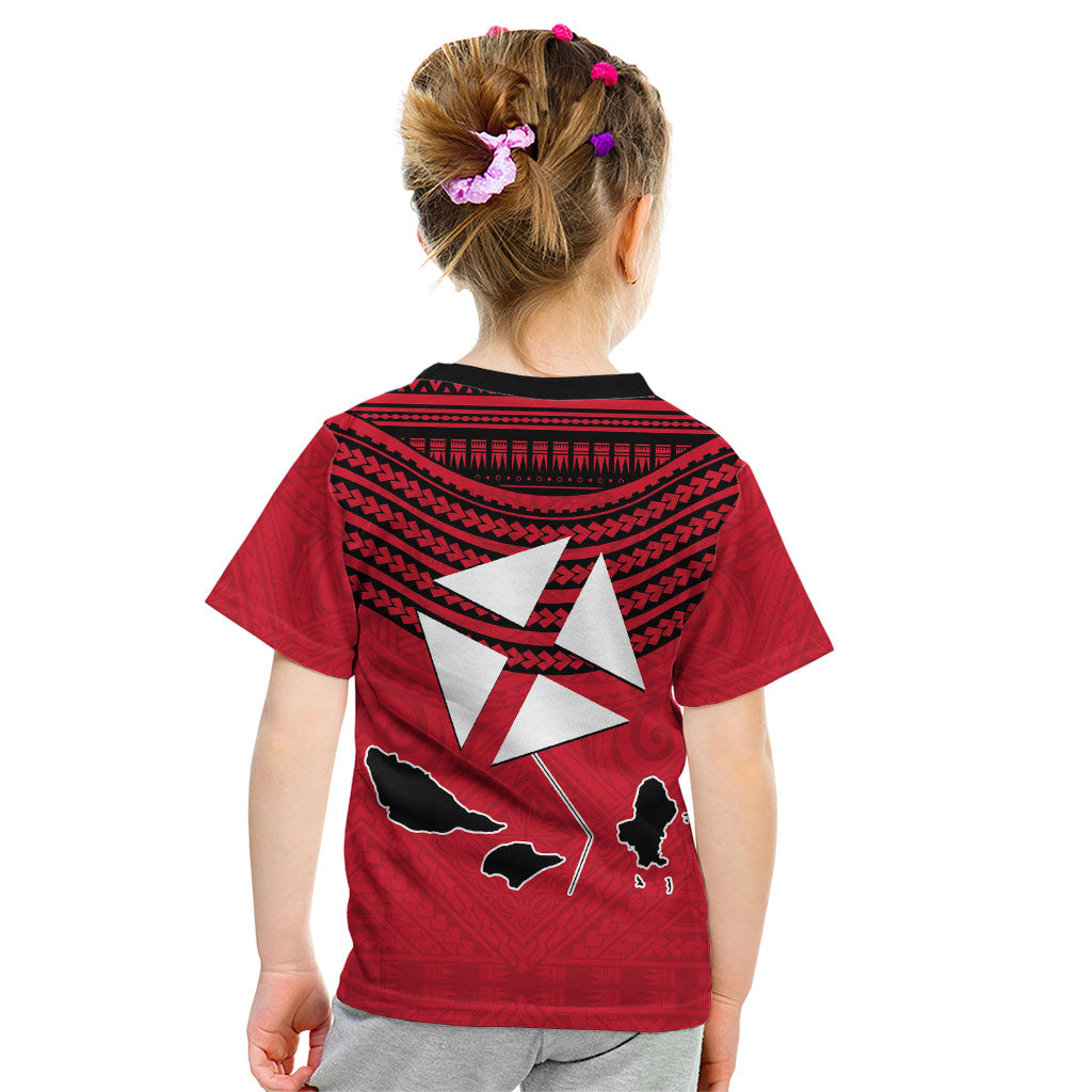Wallis And Futuna Kid T Shirt Polynesian Tattoo Flag Map TS04 - Polynesian Pride