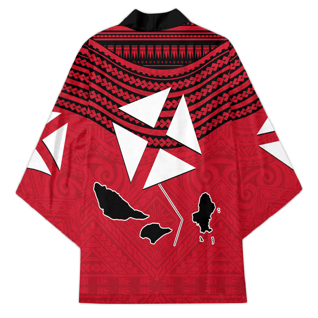 Wallis And Futuna Kimono Polynesian Tattoo Flag Map TS04 - Polynesian Pride