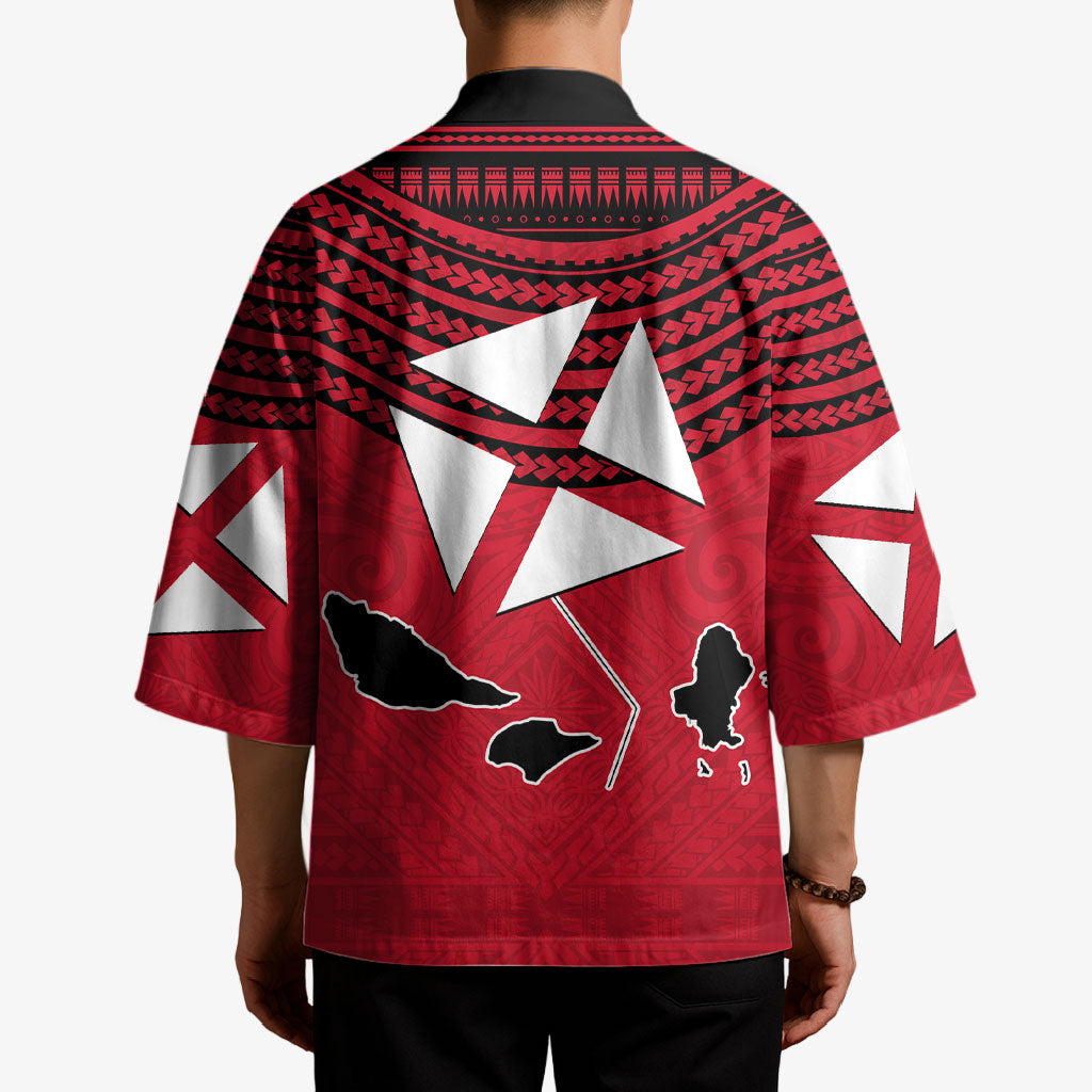 Wallis And Futuna Kimono Polynesian Tattoo Flag Map TS04 - Polynesian Pride
