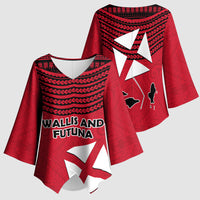 Wallis And Futuna Kimono Sleeve Blouse Polynesian Tattoo Flag Map TS04 - Polynesian Pride