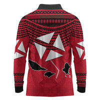 Wallis And Futuna Long Sleeve Polo Shirt Polynesian Tattoo Flag Map TS04 - Polynesian Pride