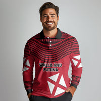 Wallis And Futuna Long Sleeve Polo Shirt Polynesian Tattoo Flag Map TS04 - Polynesian Pride