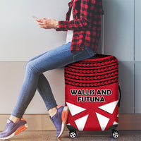 Wallis And Futuna Luggage Cover Polynesian Tattoo Flag Map TS04 - Polynesian Pride