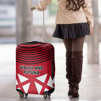Wallis And Futuna Luggage Cover Polynesian Tattoo Flag Map TS04 - Polynesian Pride