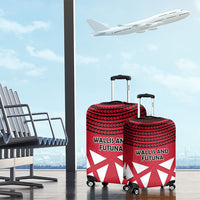 Wallis And Futuna Luggage Cover Polynesian Tattoo Flag Map TS04 - Polynesian Pride