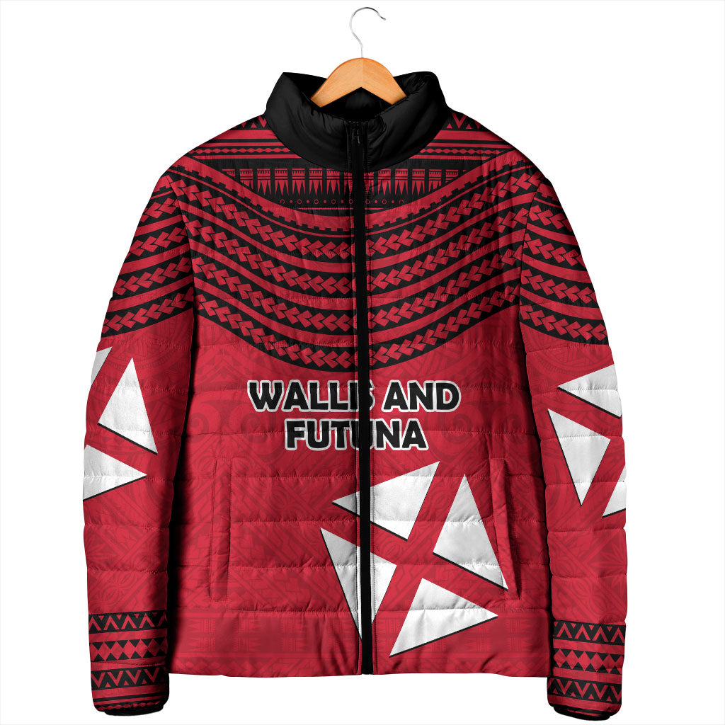 Wallis And Futuna Padded Jacket Polynesian Tattoo Flag Map TS04 - Polynesian Pride