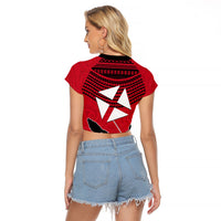 Wallis And Futuna Raglan Cropped T Shirt Polynesian Tattoo Flag Map TS04 - Polynesian Pride
