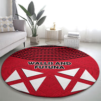 Wallis And Futuna Round Carpet Polynesian Tattoo Flag Map TS04 - Polynesian Pride
