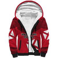 Wallis And Futuna Sherpa Hoodie Polynesian Tattoo Flag Map TS04 Unisex Red Black - Polynesian Pride