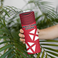 Wallis And Futuna Skinny Tumbler Polynesian Tattoo Flag Map TS04 - Polynesian Pride