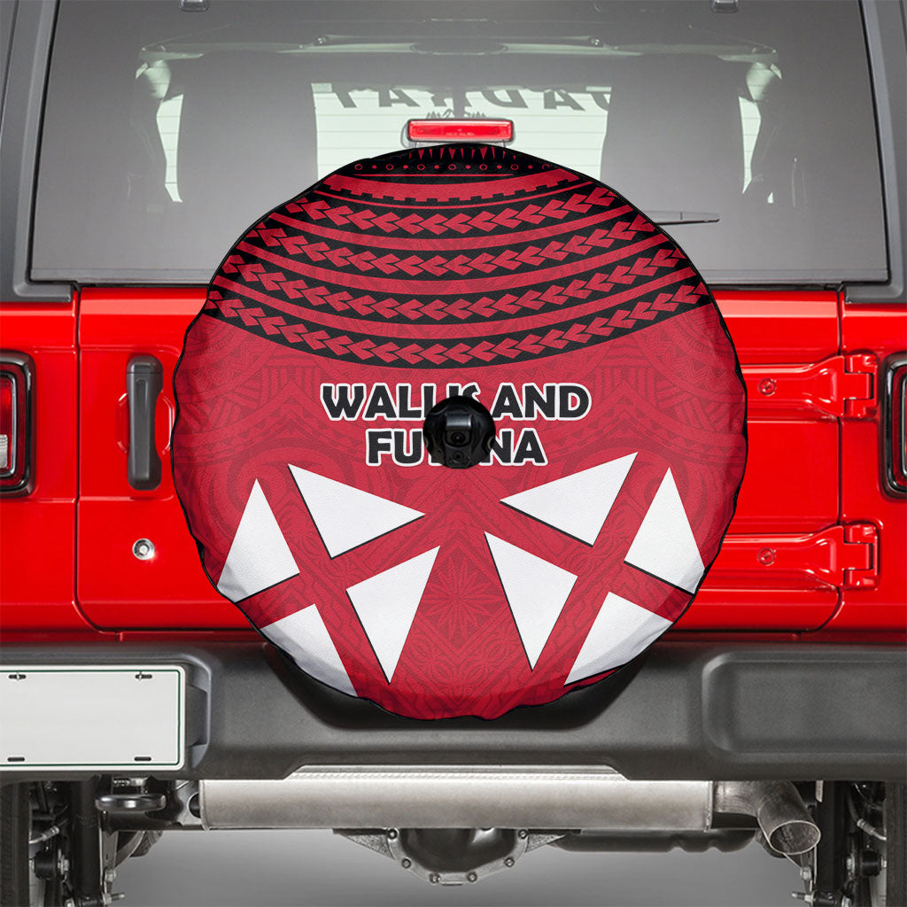 Wallis And Futuna Spare Tire Cover Polynesian Tattoo Flag Map TS04 - Polynesian Pride