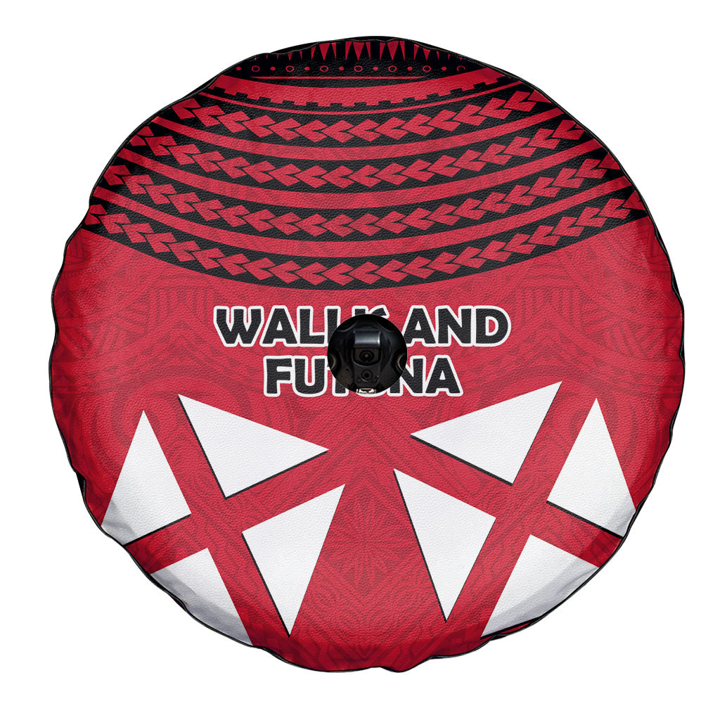 Wallis And Futuna Spare Tire Cover Polynesian Tattoo Flag Map TS04 - Polynesian Pride
