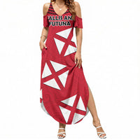 Wallis And Futuna Summer Maxi Dress Polynesian Tattoo Flag Map TS04 Women Red Black - Polynesian Pride