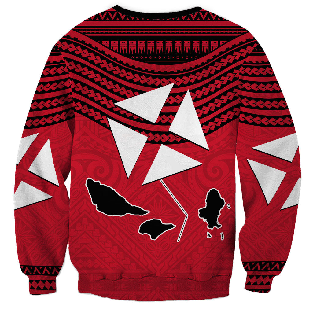 Wallis And Futuna Sweatshirt Polynesian Tattoo Flag Map TS04 - Polynesian Pride