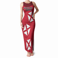 Wallis And Futuna Tank Maxi Dress Polynesian Tattoo Flag Map TS04 Women Red Black - Polynesian Pride