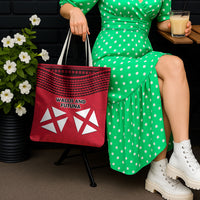 Wallis And Futuna Tote Bag Polynesian Tattoo Flag Map TS04 - Polynesian Pride