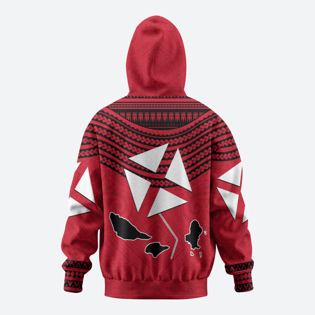 Wallis And Futuna Zip Hoodie Polynesian Tattoo Flag Map TS04 - Polynesian Pride