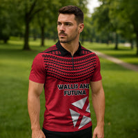 Wallis And Futuna Zipper Polo Shirt Polynesian Tattoo Flag Map TS04 - Polynesian Pride