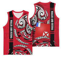 Wallis And Futuna Basketball Jersey Tribal Polynesian Tattoo Flag Motif TS04 - Polynesian Pride