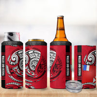 Wallis And Futuna 4 in 1 Can Cooler Tumbler Tribal Polynesian Tattoo Flag Motif TS04 - Polynesian Pride