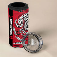 Wallis And Futuna 4 in 1 Can Cooler Tumbler Tribal Polynesian Tattoo Flag Motif TS04 - Polynesian Pride
