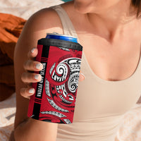 Wallis And Futuna 4 in 1 Can Cooler Tumbler Tribal Polynesian Tattoo Flag Motif TS04 - Polynesian Pride